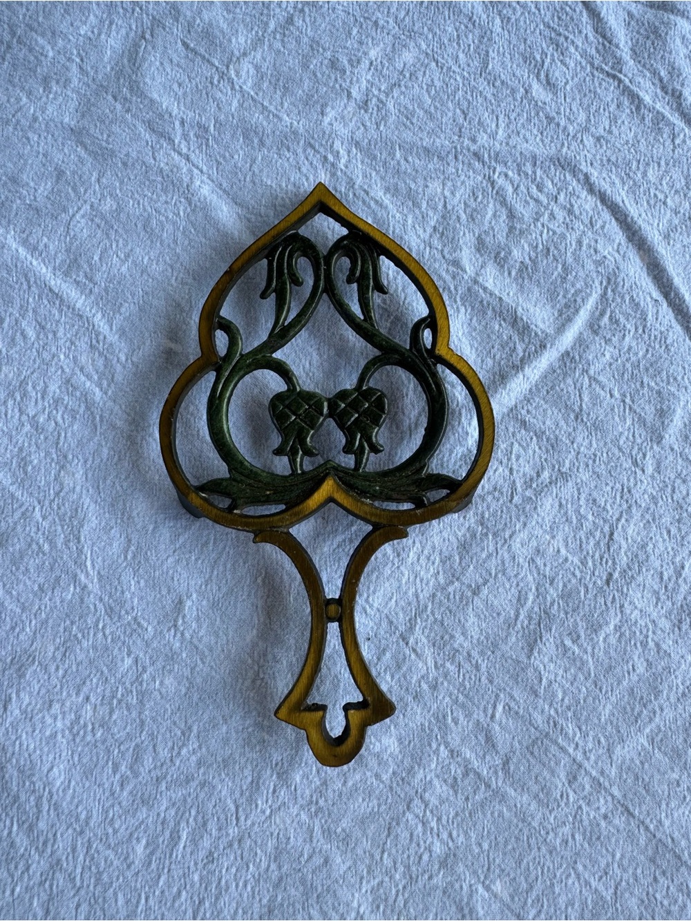 Vintage Dayagi Brass Pomegranate Trivet